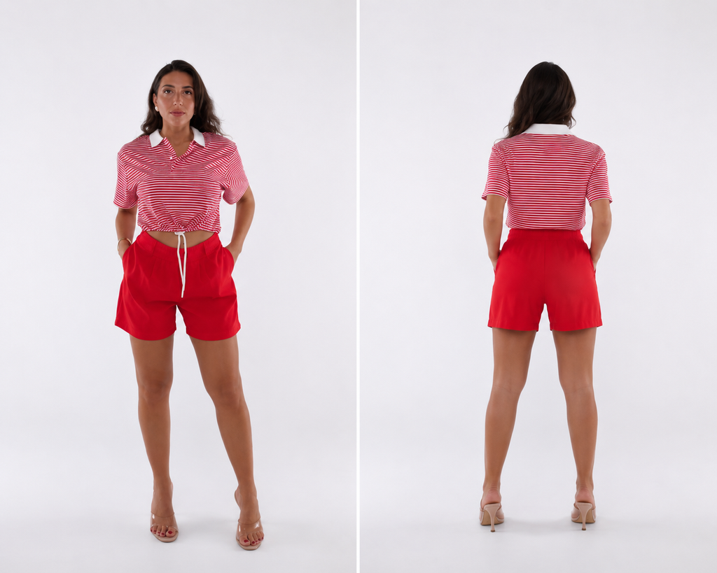 Polo crop Pink Pepper